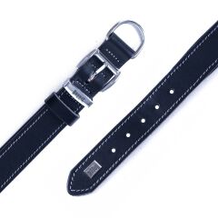 Doggie El Yapımı Konforlu Deri Köpek Tasması 3x42-50 cm Siyah