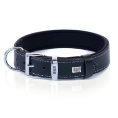 Doggie El Yapımı Konforlu Deri Köpek Tasması 3,5x47-55 cm Siyah