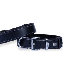 Doggie El Yapımı Konforlu Deri Köpek Tasması 3,5x47-55 cm Siyah