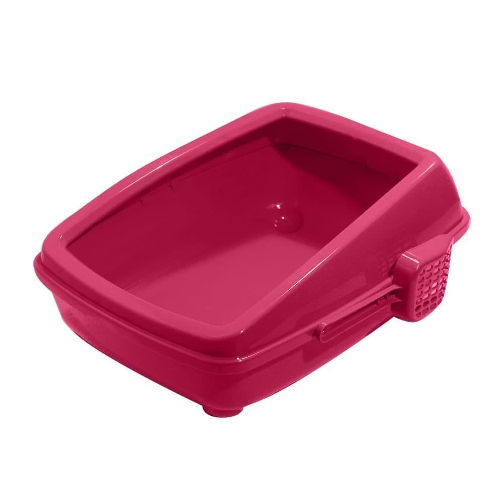 Açık Kedi Tuvalet Kum Kabı 17*37*50 cm Pembe