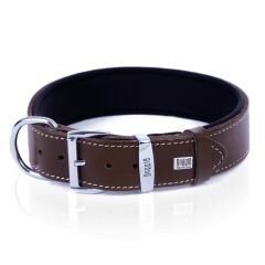 Doggie El Yapımı Konforlu Deri Köpek Tasması 3,5x47-55 cm Kahverengi