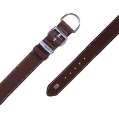 Doggie El Yapımı Konforlu Deri Köpek Tasması 3,5x47-55 cm Kahverengi