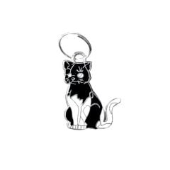 Kedi Tasma Aksesuarı Smokin Kedi İsimlik 2.5 cm Siyah