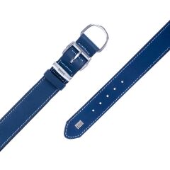Doggie El Yapımı Konforlu Deri Köpek Tasması 3,5x47-55 cm Mavi