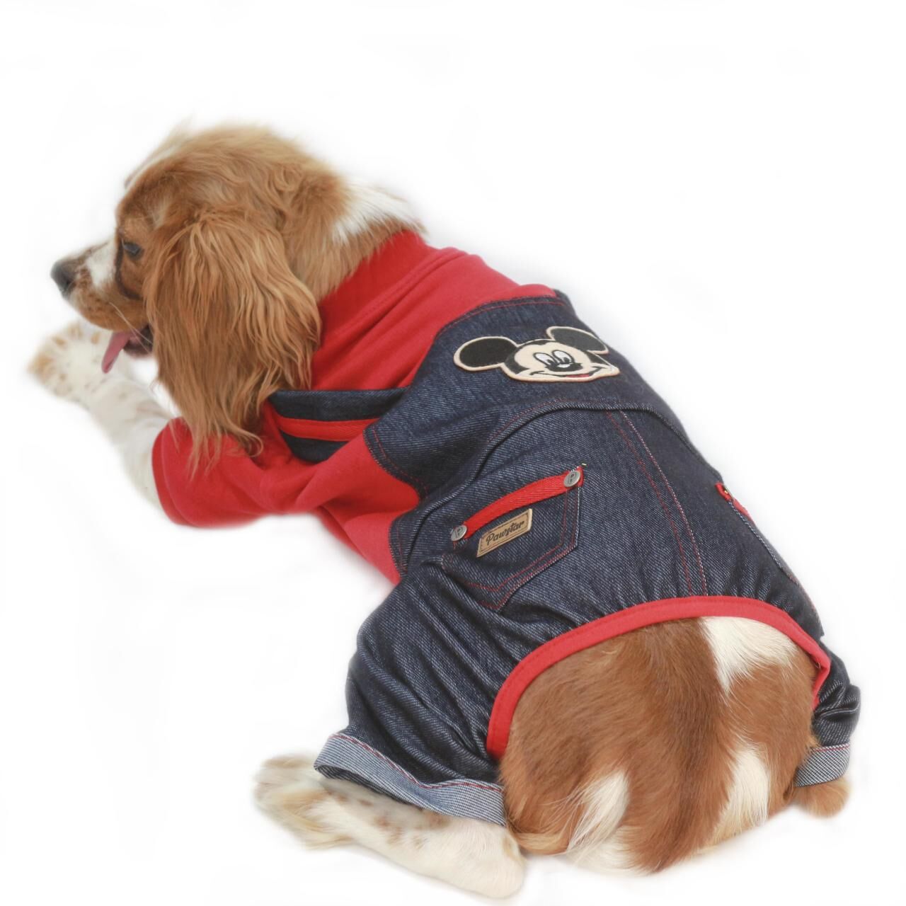 Mikie Denim Romper Köpek Tulumu Kıyafeti Medium