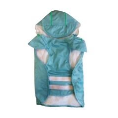 Köpek Yağmurluğu Kapüşonlu 74-99*64 cm Turkuaz XLarge