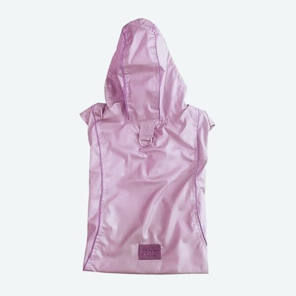 Köpek Yağmurluğu Kapüşonlu 62-78*52 cm Pembe Medium