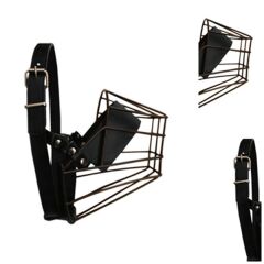 Ans Metal Deri Köpek Ağızlığı XL 38 cm