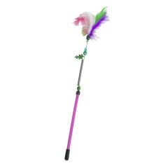 Markapet Yaylı Kedi Oyun Oltası 45 cm - 57 cm Pembe