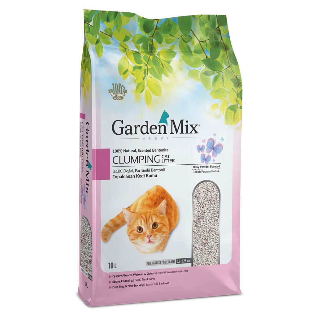 Gardenmix Bebek Pudralı Bentonit Kedi Kumu 10 Lt