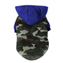 Kedi Köpek Montu Yeşil-Mavi Kamuflaj 21*34 cm XXXSmall