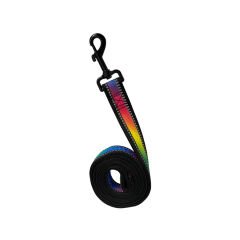Köpek Göğüs Tasma Seti Reflektörlü Gökkuşağı Desenli 120 cm-40 cm-58 cm Renkli