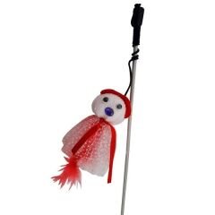 Kardan Adamlı Kedi Oyun Oltası 13 cm-94 cm Beyaz