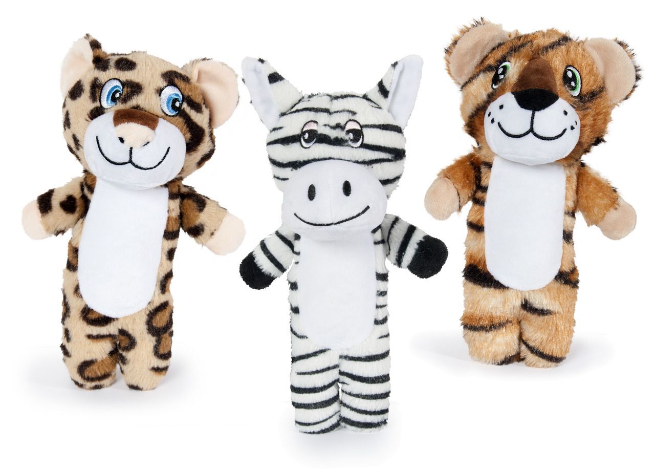 Karlie Leopar Desenli Köpek Oyuncağı 23 cm Kahverengi