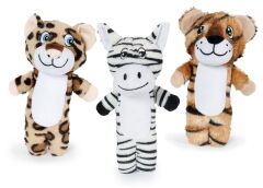Karlie Leopar Desenli Köpek Oyuncağı 23 cm Kahverengi