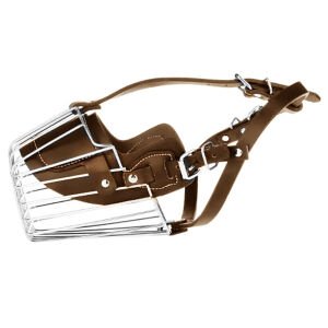 ANS İri Irk Metal Köpek Ağızlığı 43 cm XXL Kahverengi