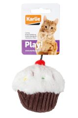 Karlie Peluş Kedi Oyuncağı Kek Beyaz Kahverengi 11,5 cm