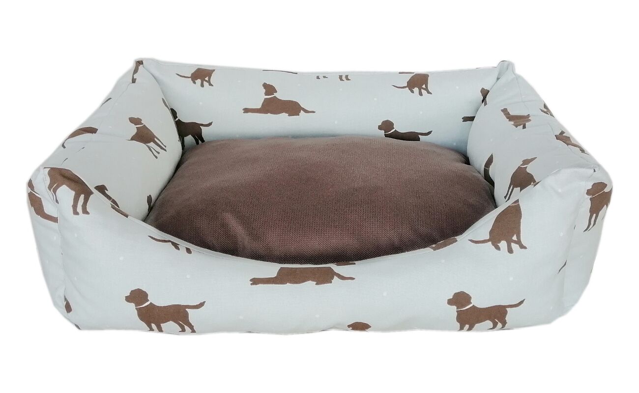 Markapet Köpek Desenli Köpek Yatağı Large 60*80 cm Turkuaz