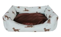Markapet Köpek Desenli Köpek Yatağı X Large 80*100 cm Turkuaz