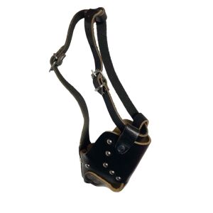 Karamel Pet Ekstra Kalın Köpek Ağızlığı XL 34 cm Siyah