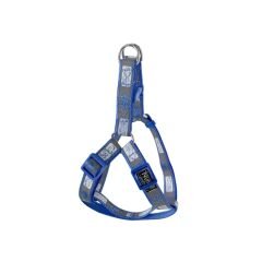 Köpek Göğüs Tasma Seti Köpek Desenli 120 cm-47 cm-67 cm Koyu Mavi