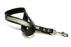Doggie Reflektifli Deri Köpek Gezdirme Kayışı 3*60 cm Siyah