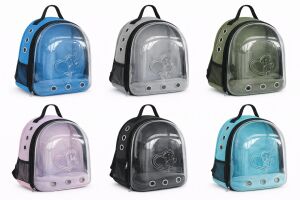 KP Kalpli Patili Astronot Şeffaf Taşıma Sırt Çantası Siyah 24x32x42 cm