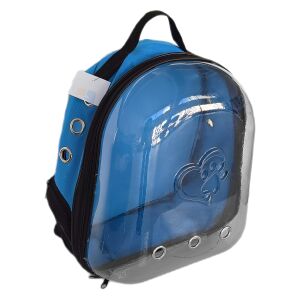 KP Kalpli Patili Astronot Şeffaf Taşıma Sırt Çantası Mavi 24x32x42 cm