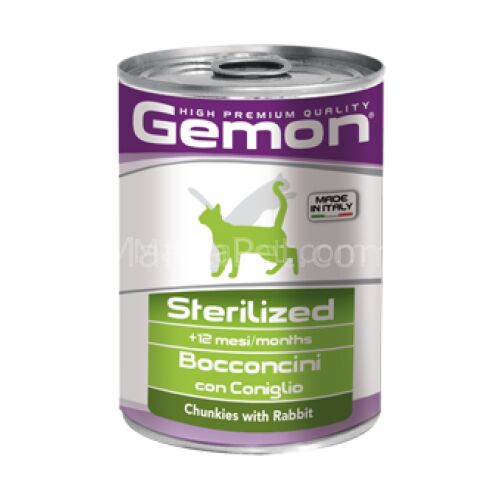 Gemon Sterilised Kısırlaştırılmış Tavşanlı Konserve 415 gr