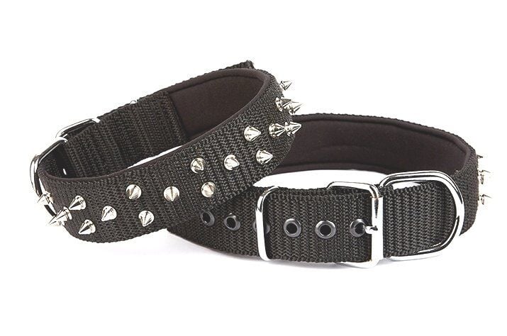 Doggie Konfor El Yapımı Çivili Köpek Boyun Tasması 4x57-65cm Siyah