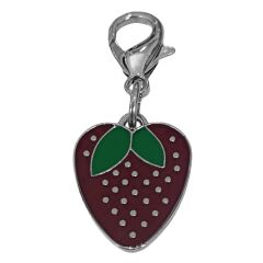 Eastland Kedi Köpek Tasma Süsü Çilek Desenli 2*2.5 cm Bordo