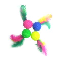 Eastland Tüylü Kedi Oyun Topu 4 cm - 8 cm ( 4 ADET )