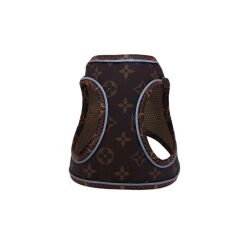 Üç Kilitli Deri Kedi Köpek Göğüs Tasması 24-28 cm XX-Small Kahverengi