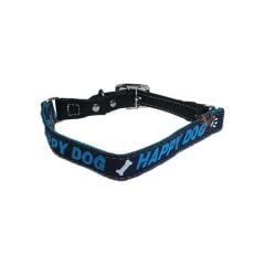 Dr.Sacchi Kot Kumaşı Desenli(Happy Dog) Köpek Boyun Tasması 2 X 40 Cm Mavi