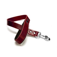 Doggie Softlu Deri Köpek Gezdirme Kayışı 3 cm*60 cm Kırmızı