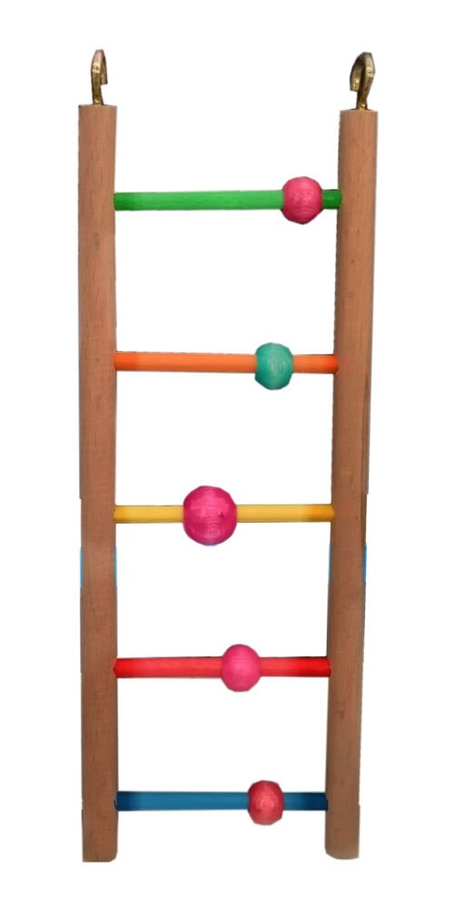 Renkli Beş Basamaklı Boncuklu Kuş Merdiveni 7*20 cm