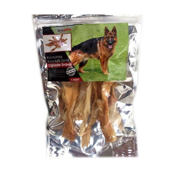 Kurutulmuş Kuzu Kafa Derisi Köpek Çiğneti 100 Gr